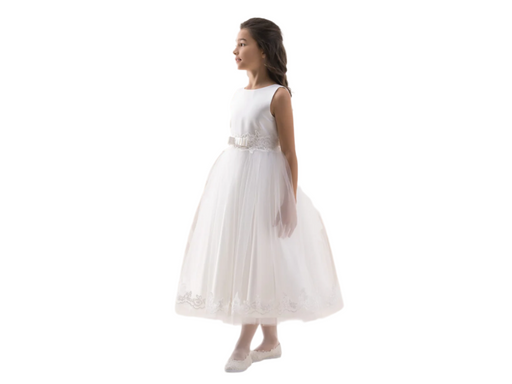 First Communion Satin and Tulle Dress