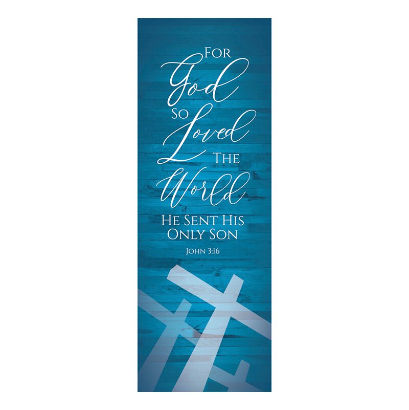 For God So Loved Cross Banner - Easter Promise Collection