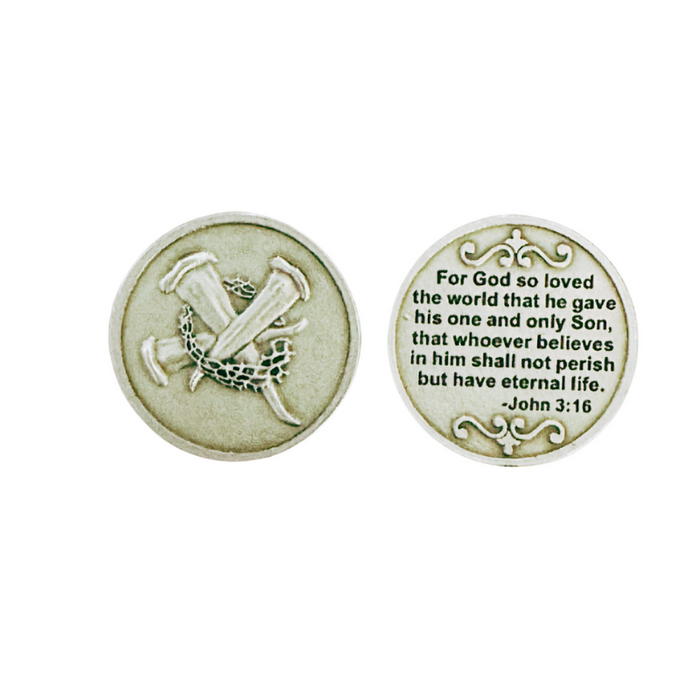 For God So Loved The World Pocket Token - 25 Pieces Per Package