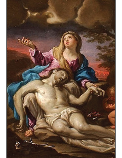 MC 25 Stock Mass Card - The Pieta | Catholic Church Mass Cards