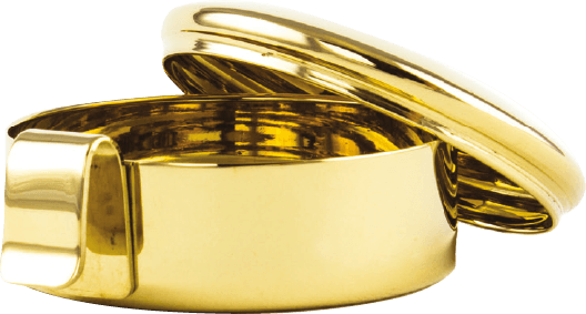 High Polish Gold-Plated GIFT Vessel with Gold Amulet