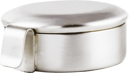 Satin Silver GIFT Vessel with Silver Amulet