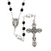 Gift of New Life Collection Jet Rosary With Miraculous Center
