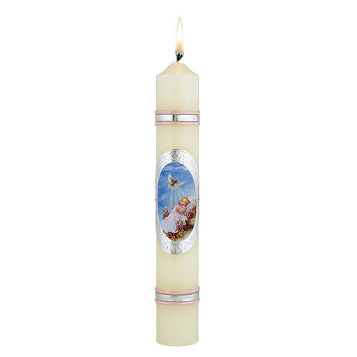 Girl with Dove Baptism Candle