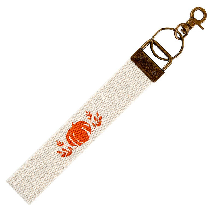 Give Thanks Canvas Keychain