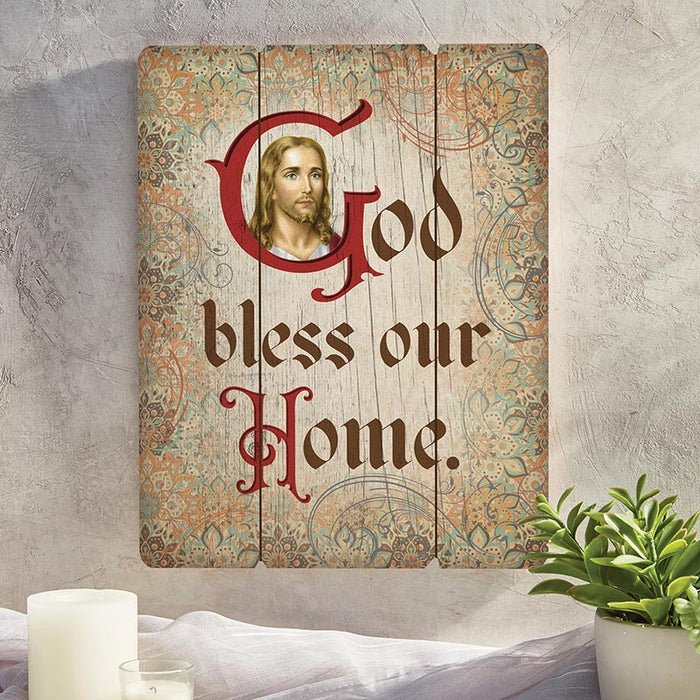 God Bless Our Home Wood Pallet Sign Rich text editor