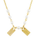 Gold-Plated Scapular Necklace with Imitation Pearl- 6 Pieces Per Package