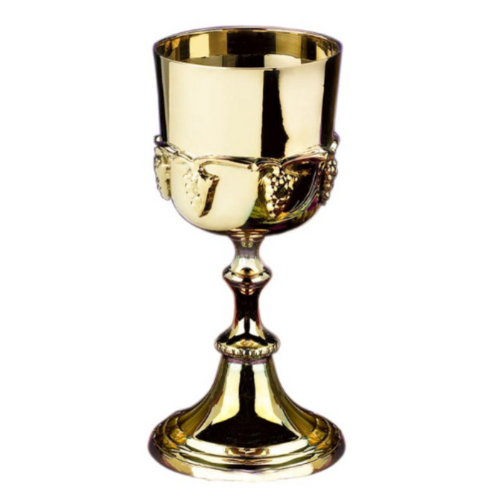 Gold Cup with Grapes Design