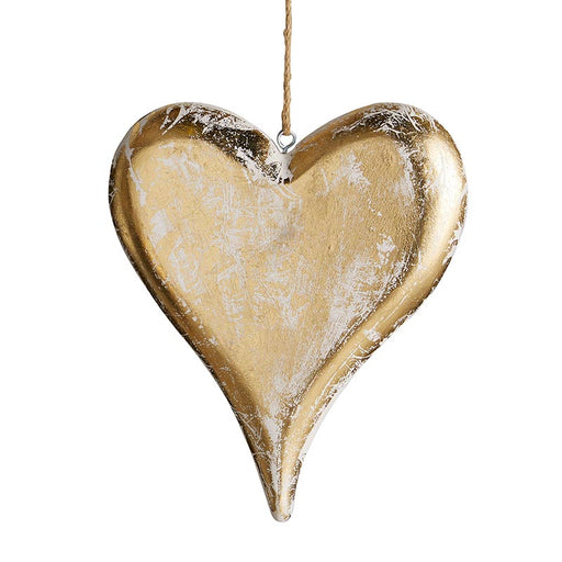 Gold Heart Holiday Ornament