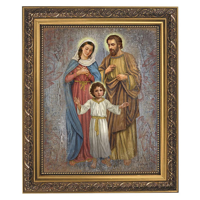 Gold Tone Holy Family Framed Print