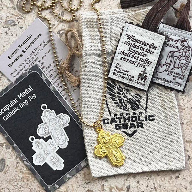 4-Way Scapular Medal Necklace