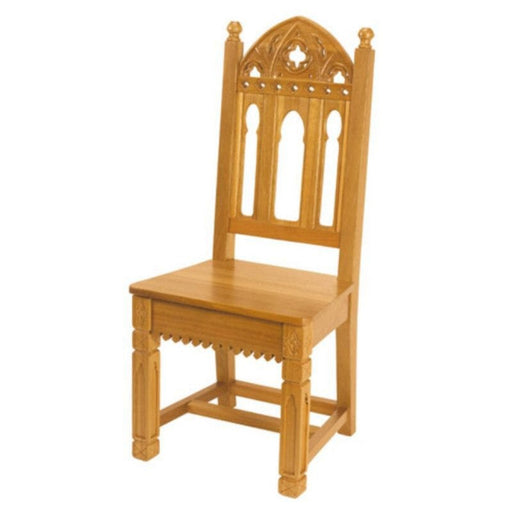 Gothic Design Side Chair - Medium Oak Stain