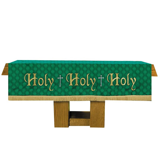 Green Maltese Cross Altar Frontal - Holy, Holy, Holy