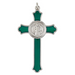 Green Saint Benedict Crucifix - 12 Pieces Per Package