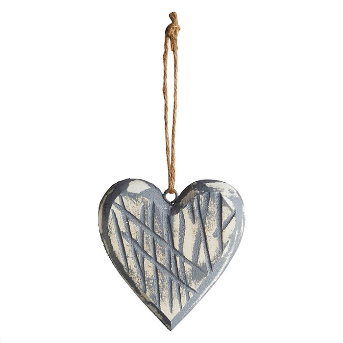 Grey Heart Holiday Ornament