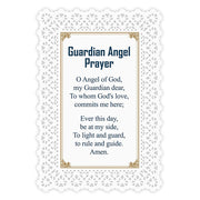 Guardian Angel Prayer Lace Holy Card