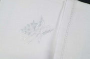 H135 Linen Weave Cotton Mass Linens with Embroidered Grapes and Wheat