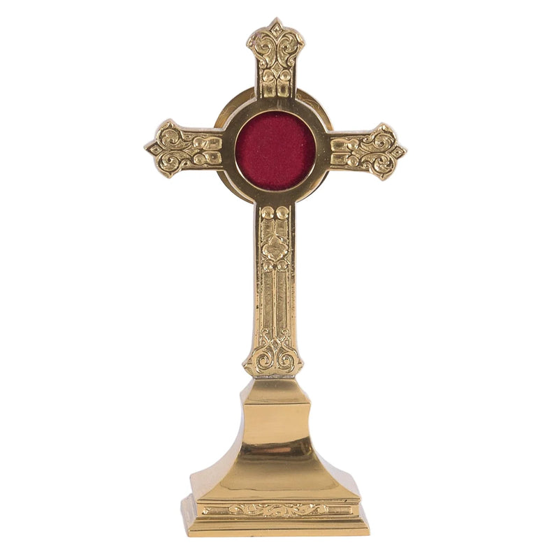 True Cross Reliquary in Solid Brass