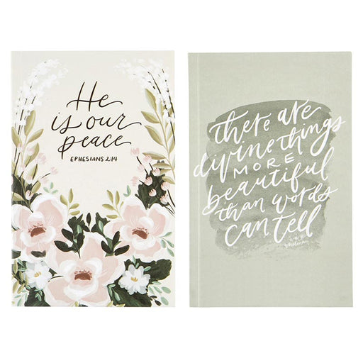 He Is Our Peace / There Are Divine Things More Beautiful Than Words Can Tell Note Book Set - 2 Sets Per Package