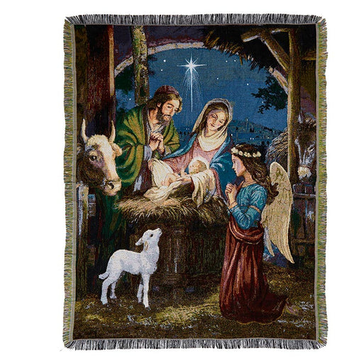 Holy Family Nativity Tapestry Blanket