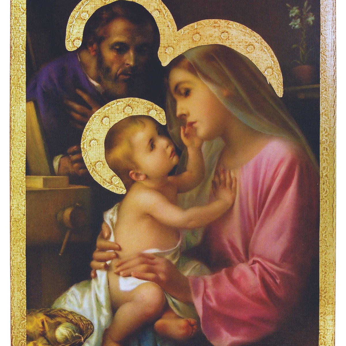 Holy Family Florentine Plaque by Simeone – Made in Italy, Religious Wa ...