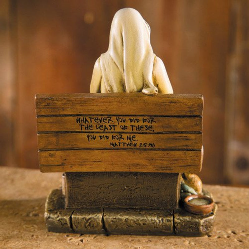 Figura de Jesús sin hogar de 5" H