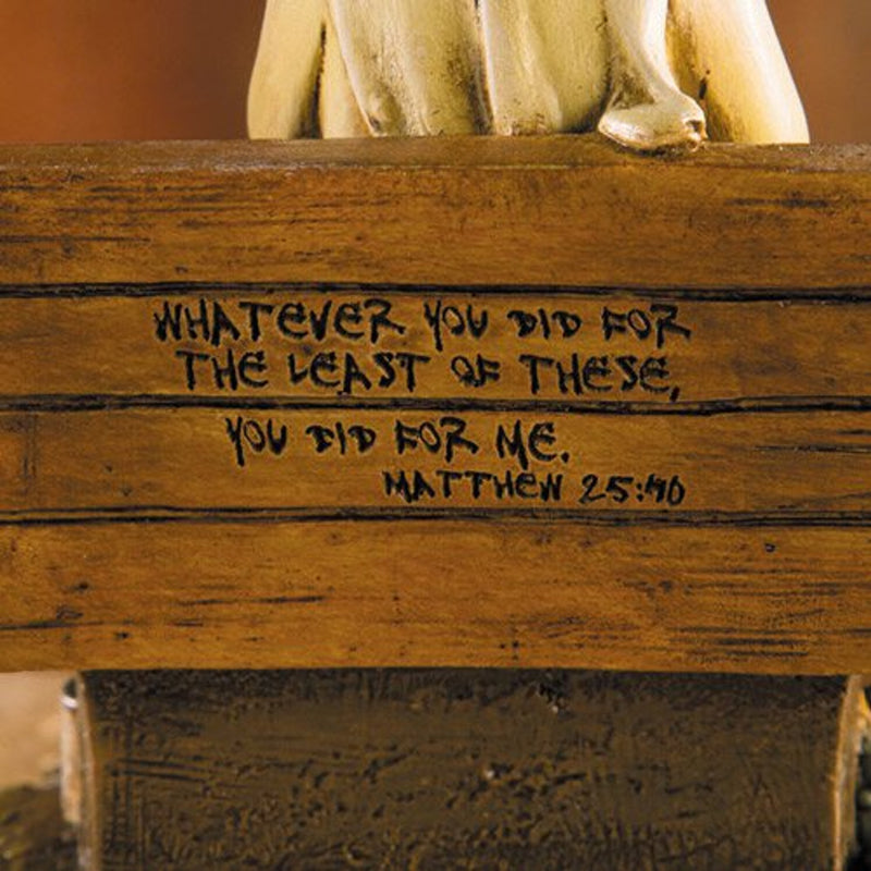 Figura de Jesús sin hogar de 5" H