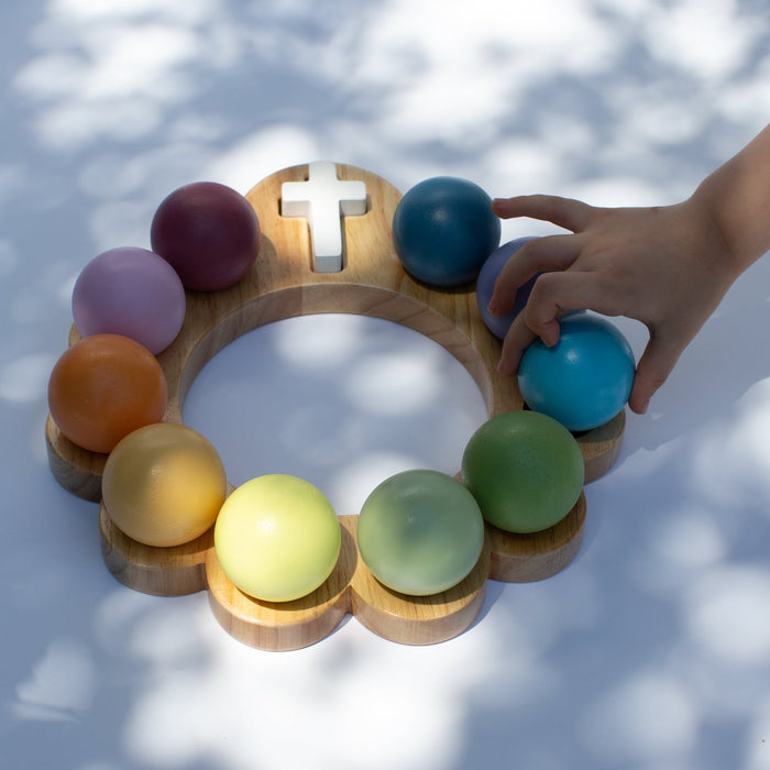 Wooden Decade Rosary Ball Set