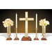 IHS Altar Cross with Wooden Base