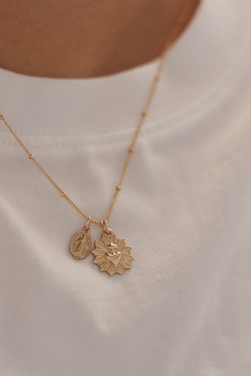 The Little Sacred Heart® and Miraculous Medal Necklace