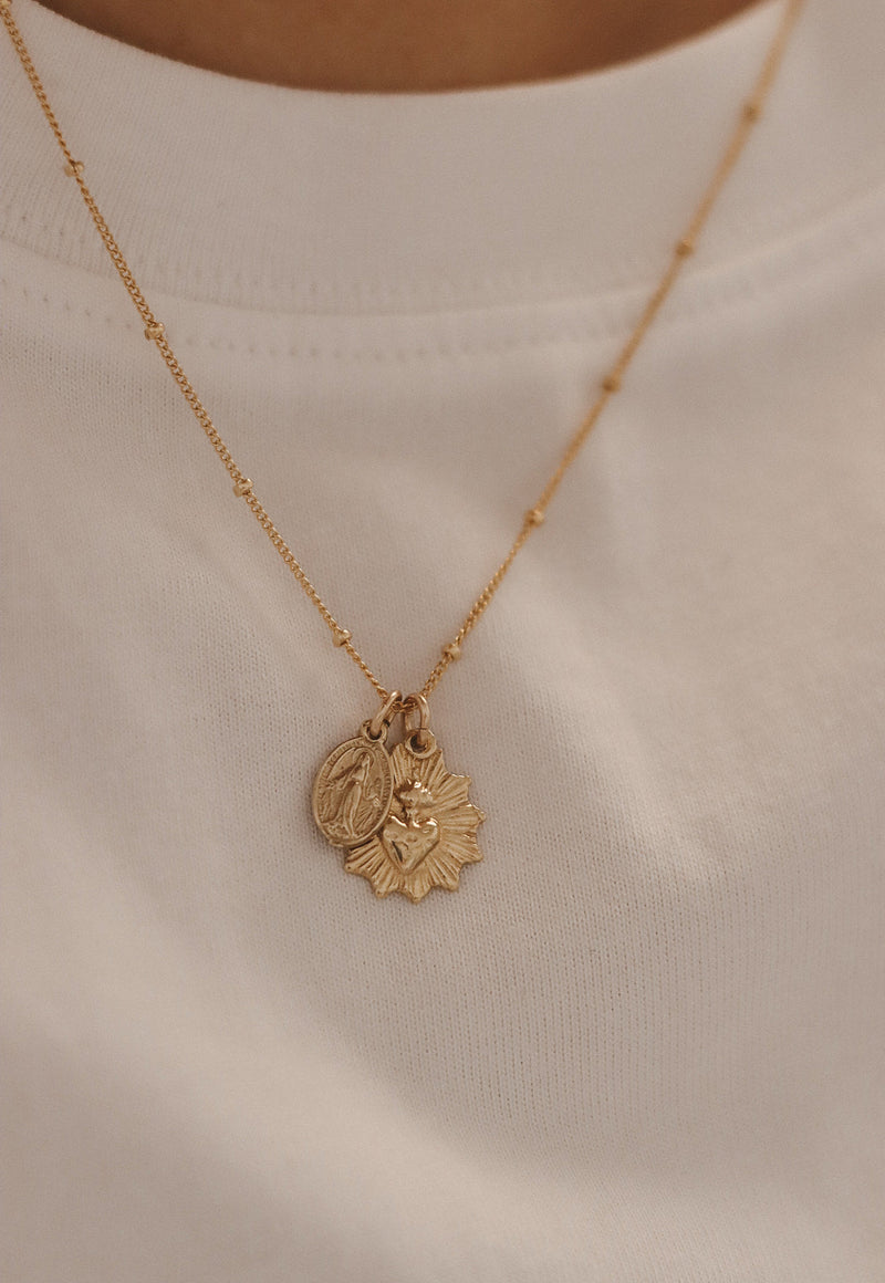 The Little Sacred Heart® and Miraculous Medal Necklace