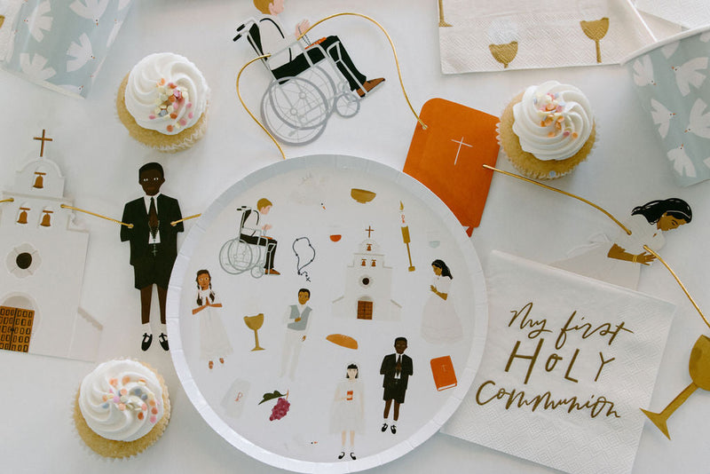First Communion Cocktail Plates