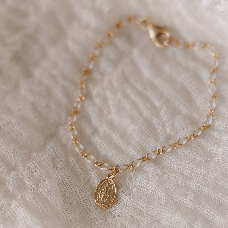 Our Lady of Snow Miraculous Medal Bracelet