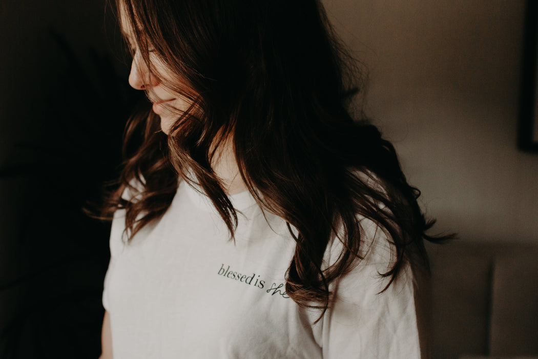 Blessed Is She Classic White Tee