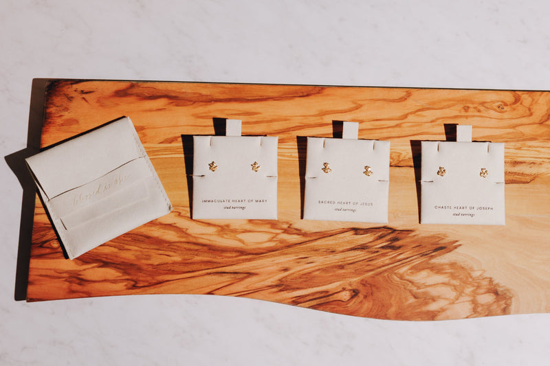 Sacred Heart of Jesus Stud Earrings