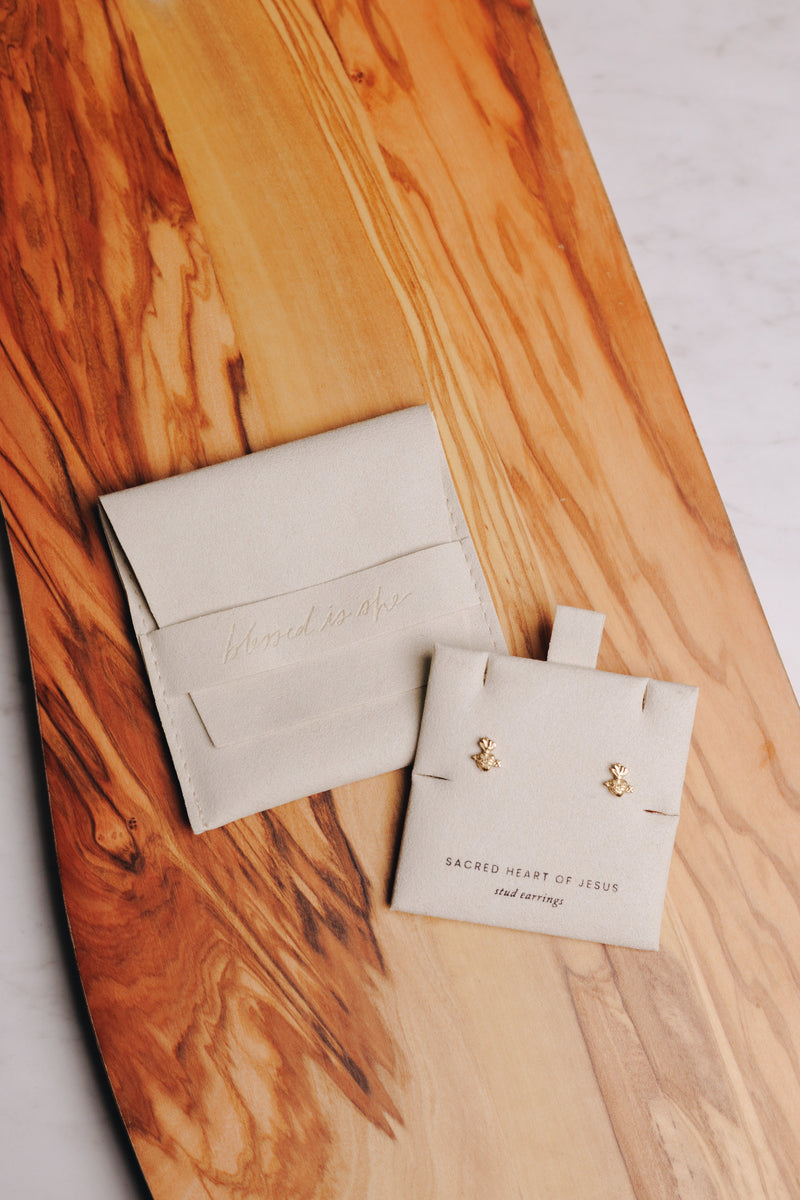 Sacred Heart of Jesus Stud Earrings