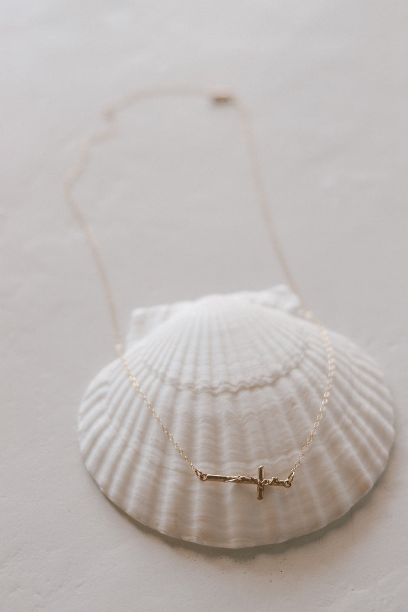 St. Joseph Lily Cross Necklace