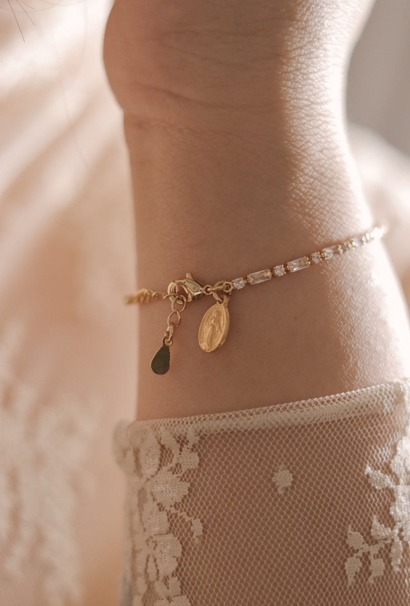 Miraculous Medal Tennis Bracelet