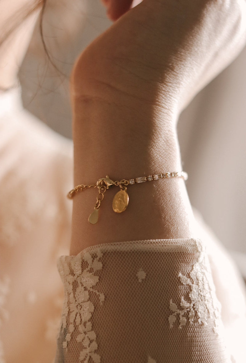 Miraculous Medal Tennis Bracelet