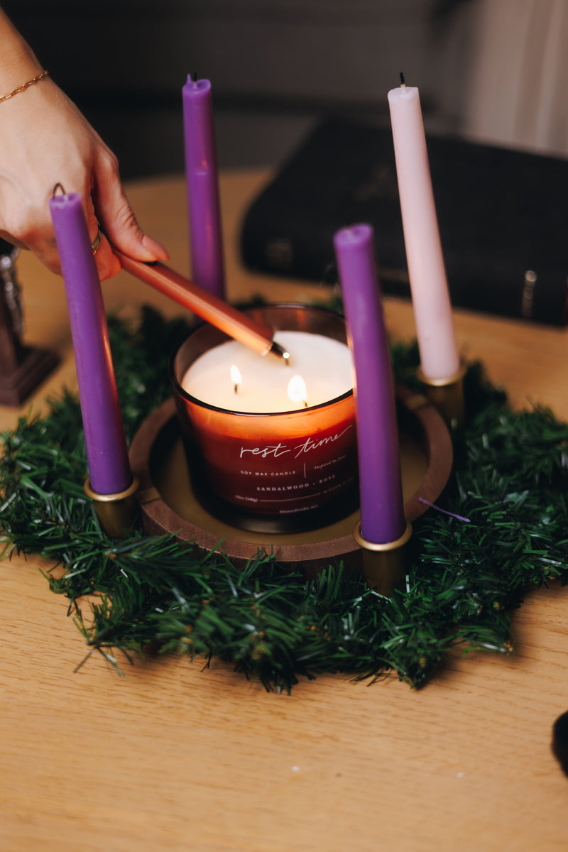 Rest Time Candle Inspired by Jesus 3 Wick Candle
