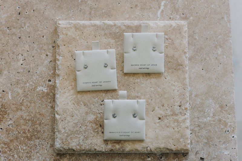 Sacred Heart of Jesus Stud Earrings