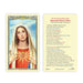 Laminated Holy Card Immaculate Heart of Mary - 25 Pcs. Per Package