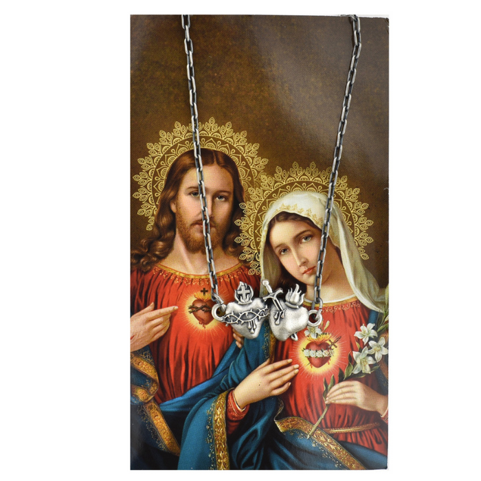 Immaculate Heart of Mary, Sacred Heart of Jesus Consecration Necklace