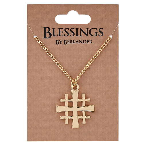 Jerusalem Cross Gold Necklace