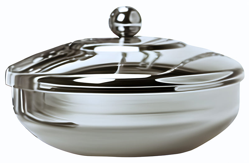 K1001A Nickel-Plated Ash Holder – 3" Cremation Bowl with Lid for Ashes