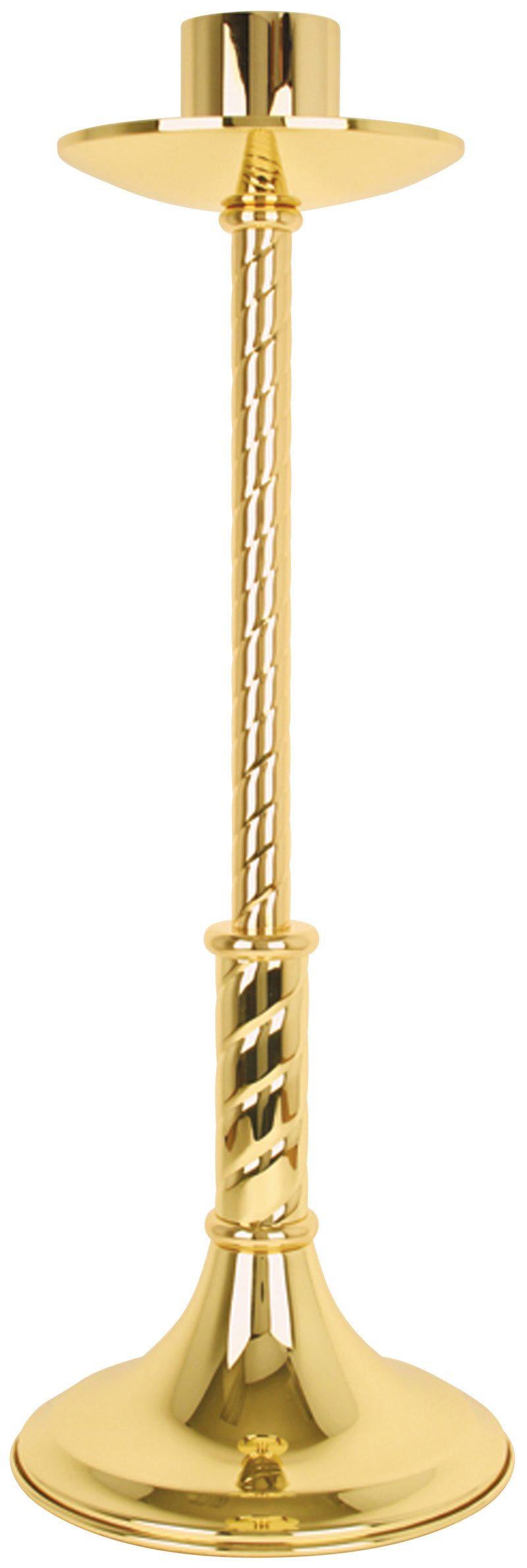 K1135- 28" LP Low Profile Paschal Candlestick | Solid Brass
