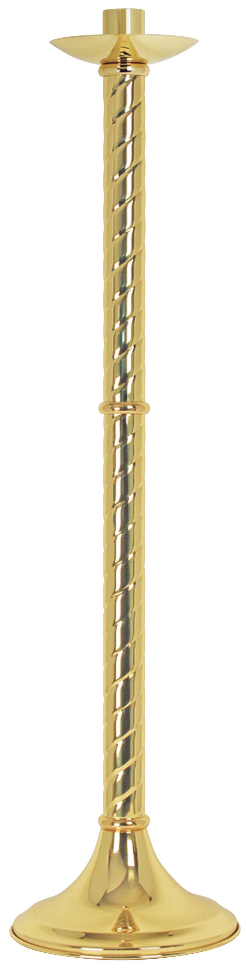 K1135 42" Paschal Candlestick | Solid Brass Church Candle Stand