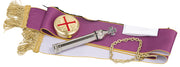 K129S Reversible Clergy Stole – 2"x 58" Liturgical Vestment with Neck Chain for Eucharistic Ministers & Church Services