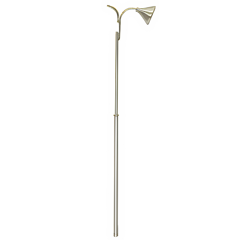 K145N Telescoping Brass Candle Lighter with Snuffer – Nickel Plated Finish