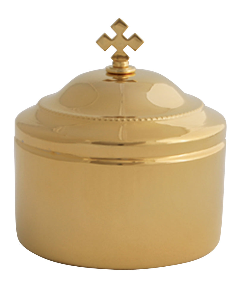 K150 24K Gold-Plated Host Box – 3-1/2” Dia, 30 Host Capacity (2-3/4” Hosts)
